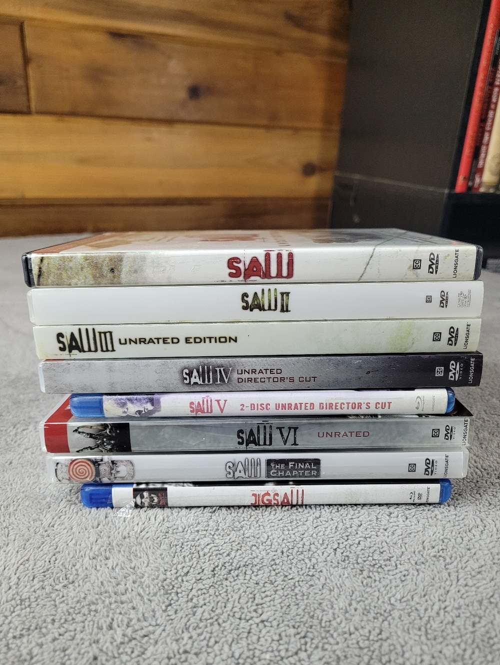 SAW 1-8 Blu Ray and DVD Lot Horror